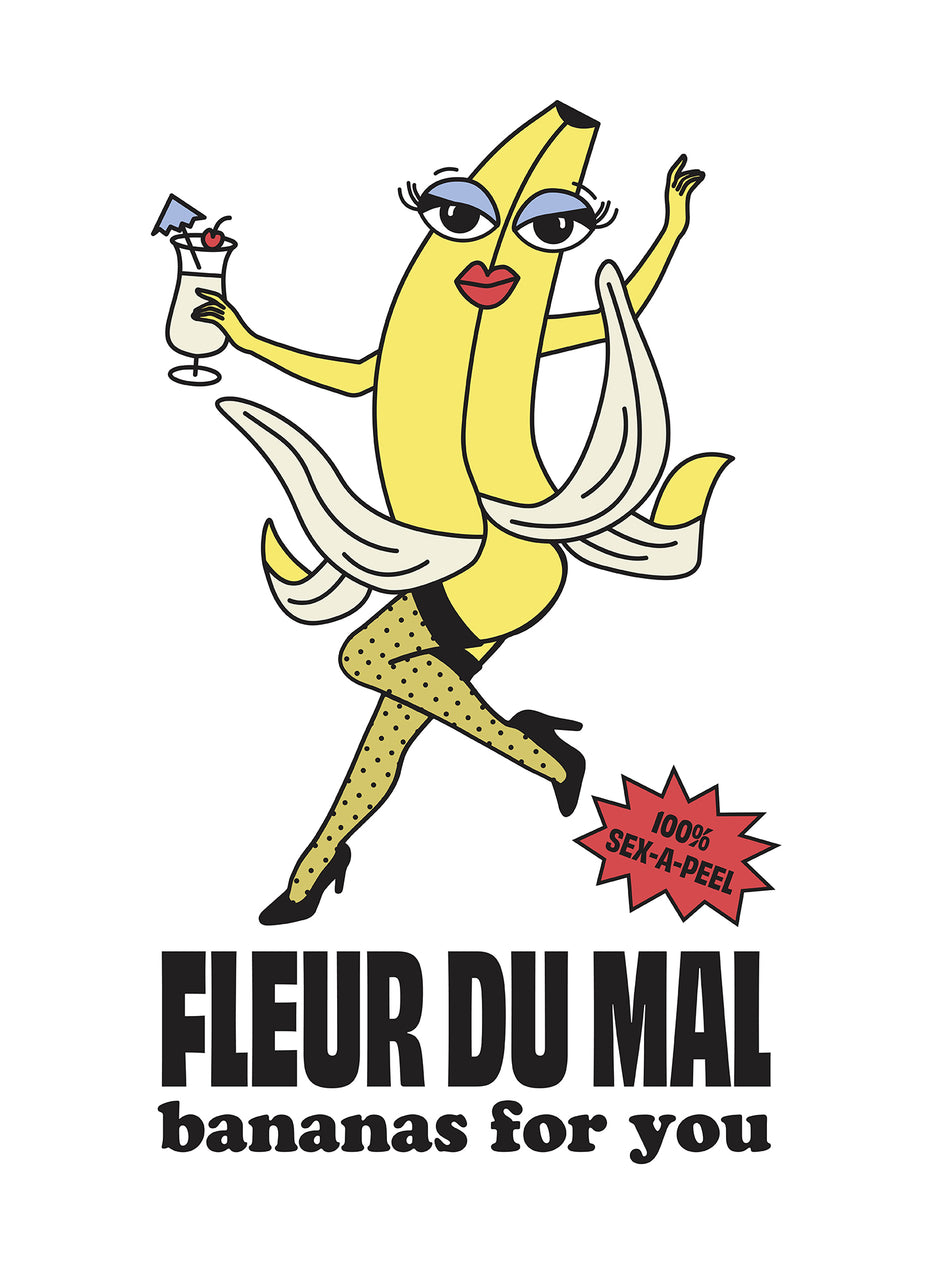 White - Banana Baby Tee | Fleur du Mal