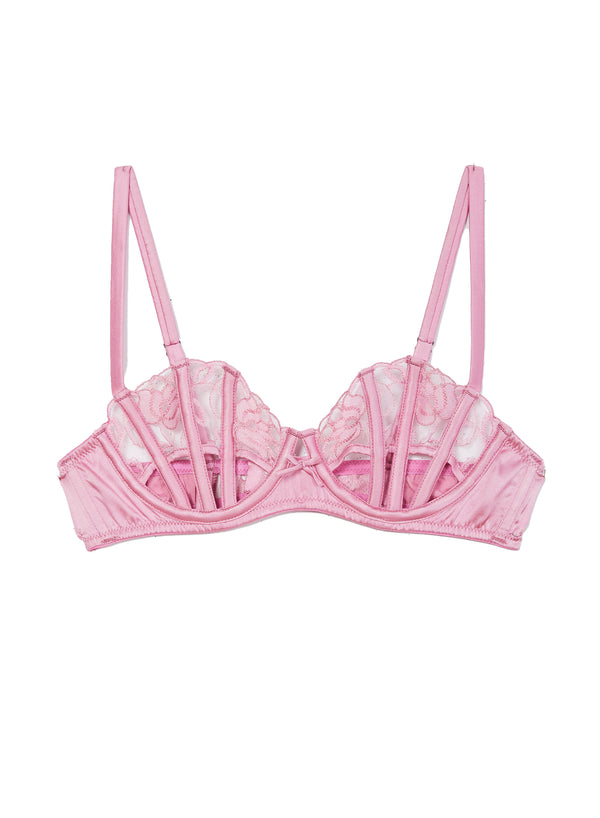Victoria's Secret Vintage Pink Lace Underwired Cup Bra Lingerie Top 32C /  70C -  Denmark