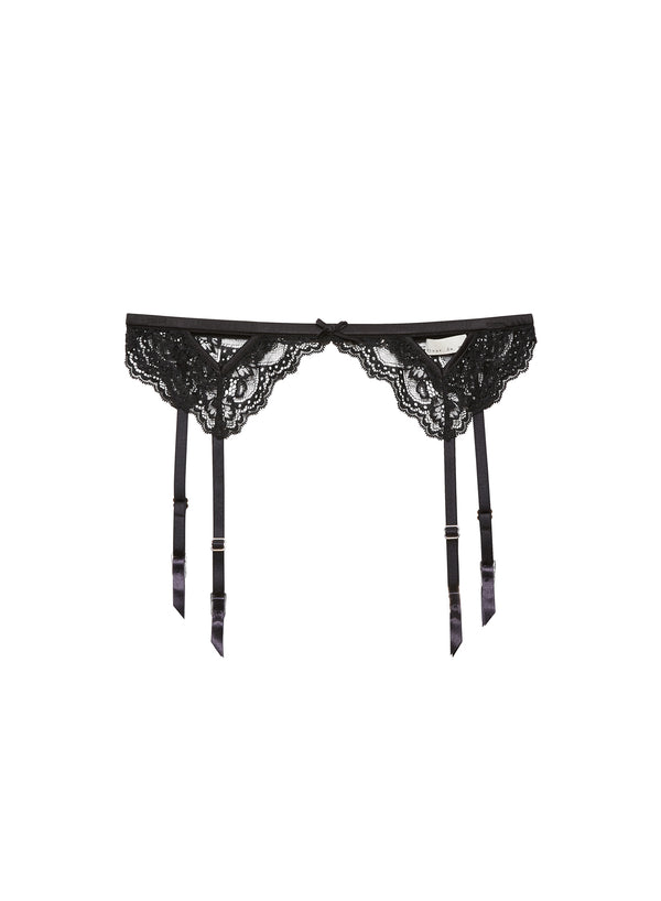 Black Bianca Lace Garter Belt | Fleur du Mal Black Bianca Lace Garter Belt | Fleur du Mal