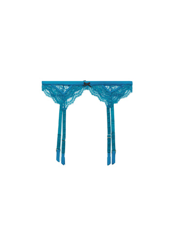 Aquamarine - Bianca Lace Garter Belt | Fleur du Mal