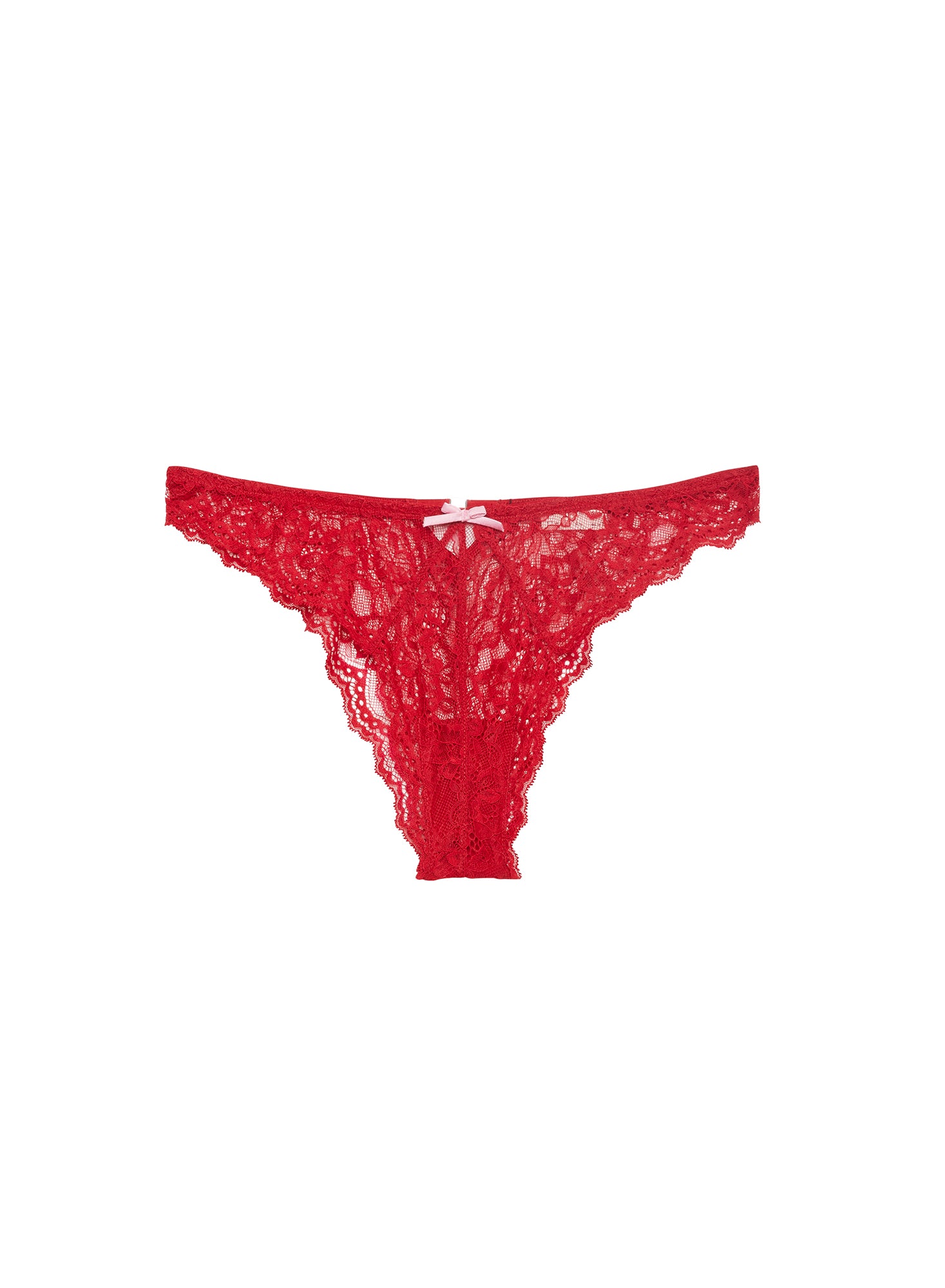 Bianca Lace Cheeky in red- fleur du mal-flat