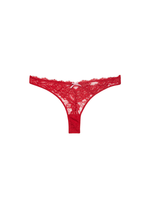 Rouge - Bianca Lace Thong | Fleur du Mal