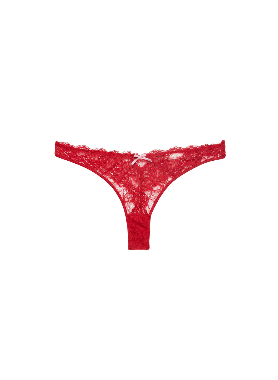 Rouge - Bianca Lace Thong | Fleur du Mal