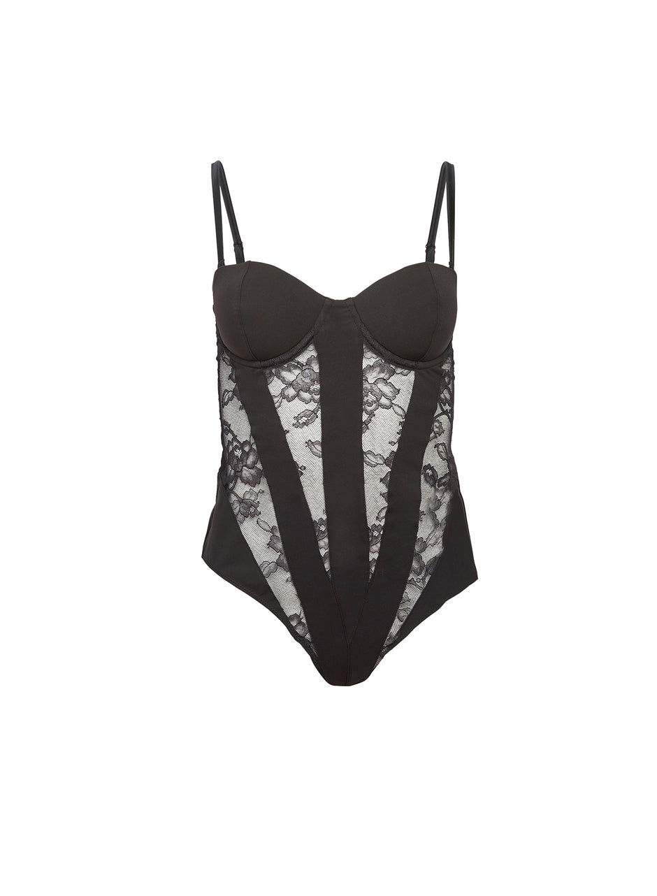 Black - Cupped Bodysuit | Fleur du Mal