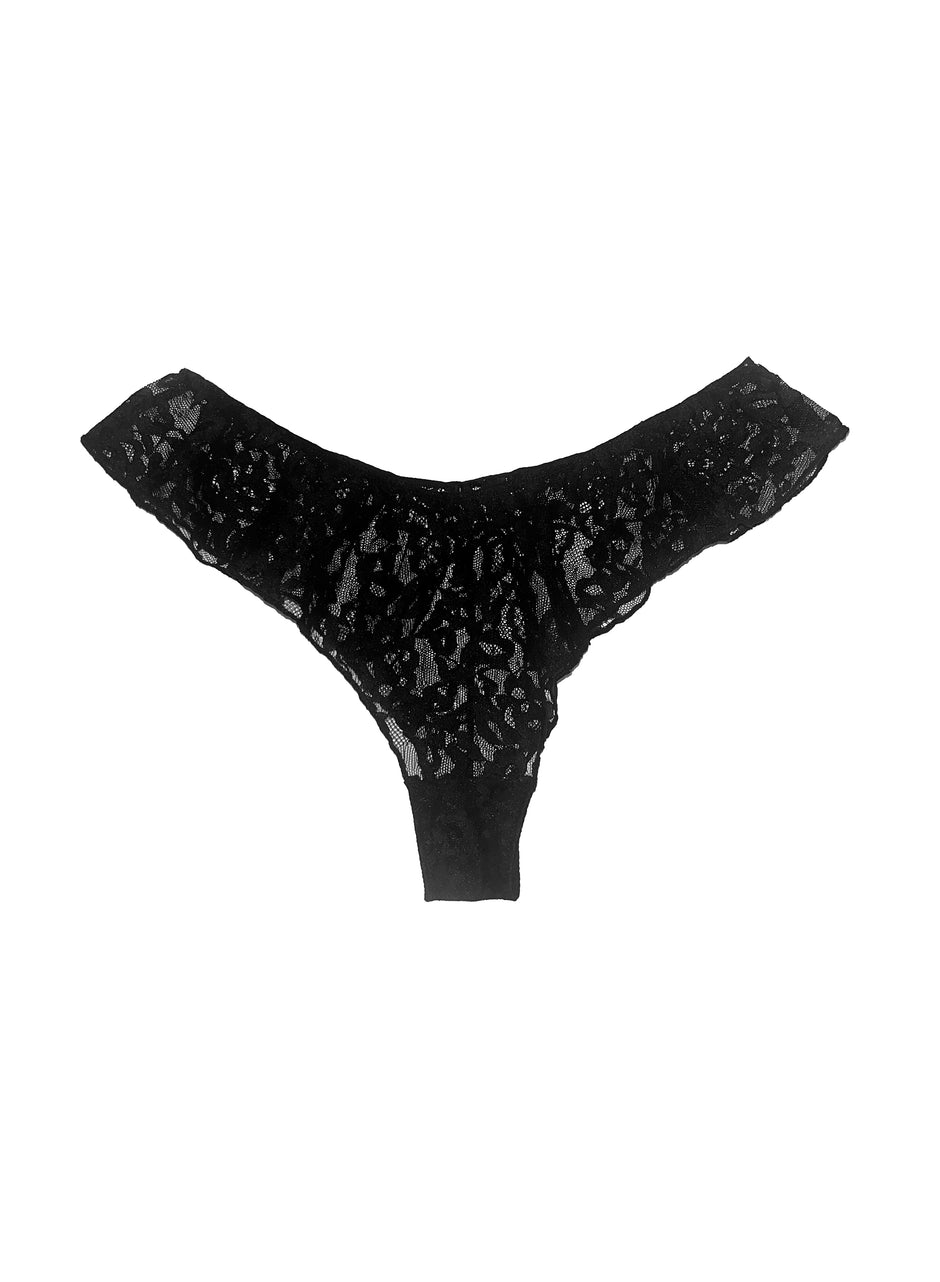 Black - Venus Lace Flutter Panty | Fleur du Mal