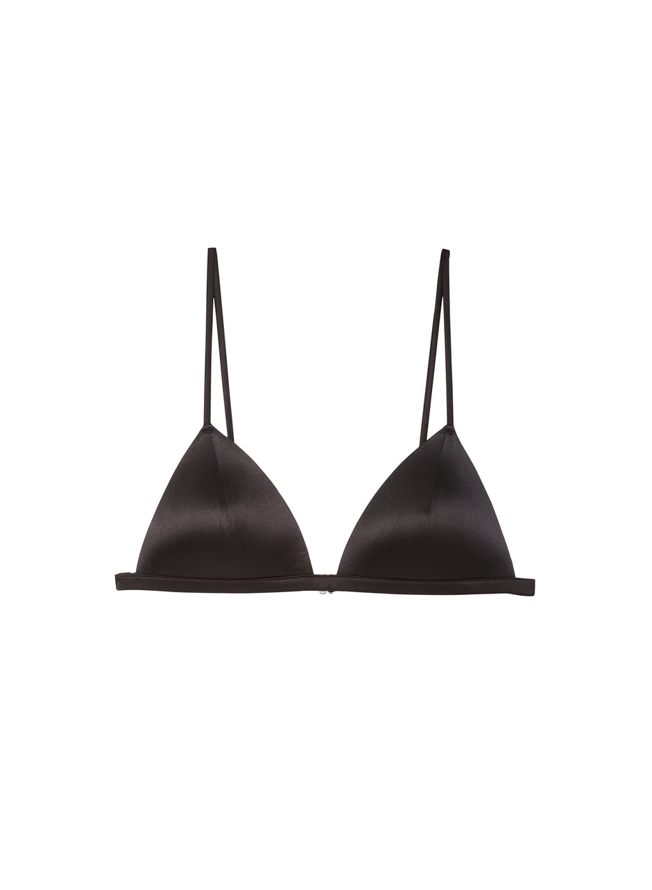 Black - Molded Luxe Triangle Bra | Fleur du Mal