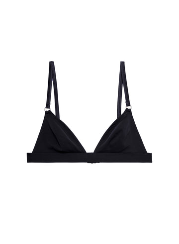 Black - Le Stretch Micro Triangle Bra | Fleur du Mal