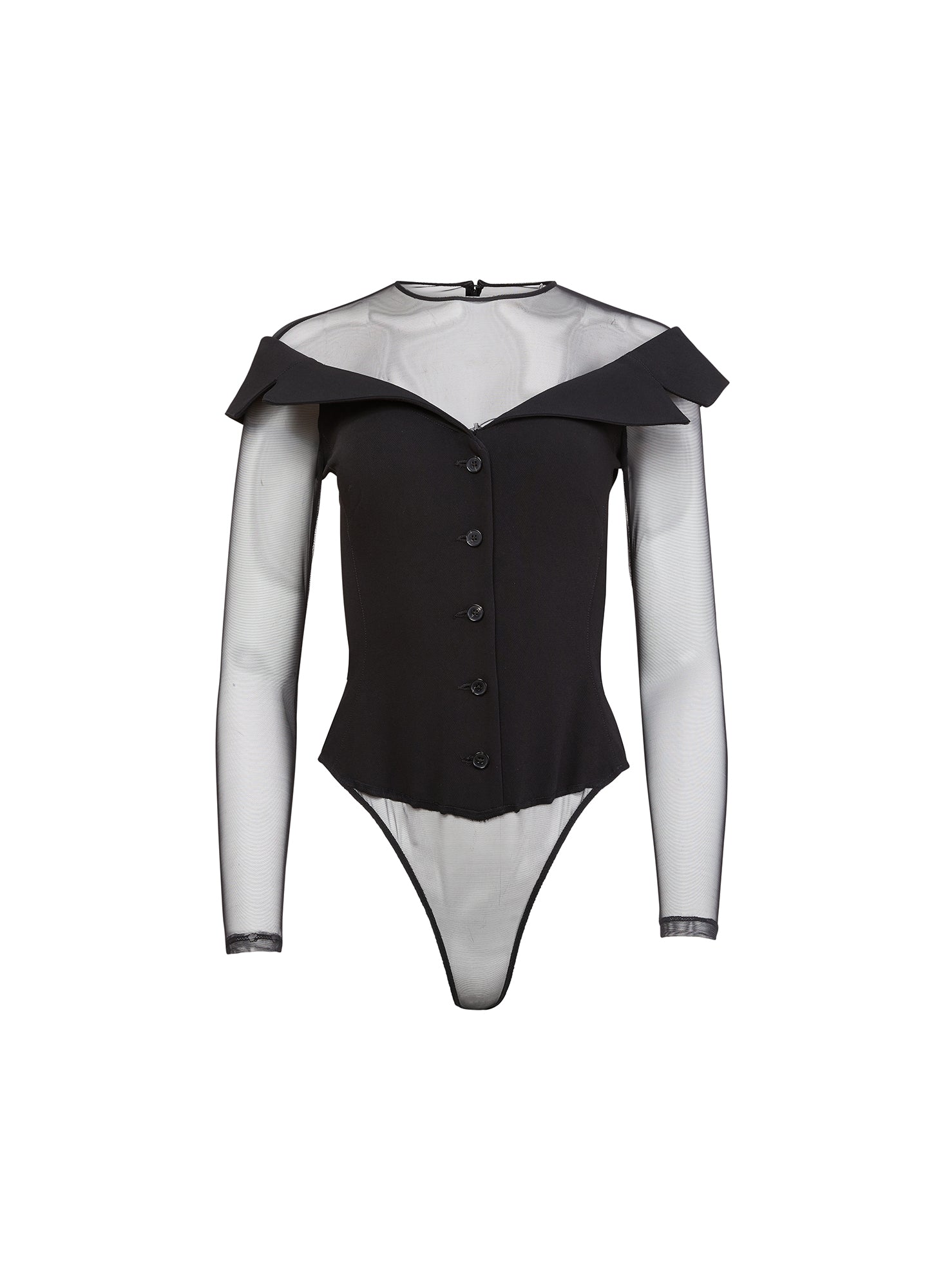 Cold Shoulder Tailored Bodysuit