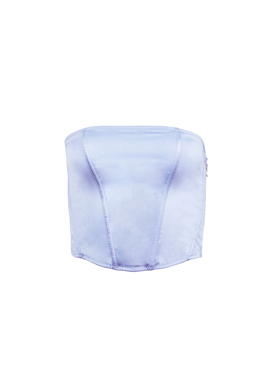 Pastel sky - Silk Corset Top | Fleur du Mal