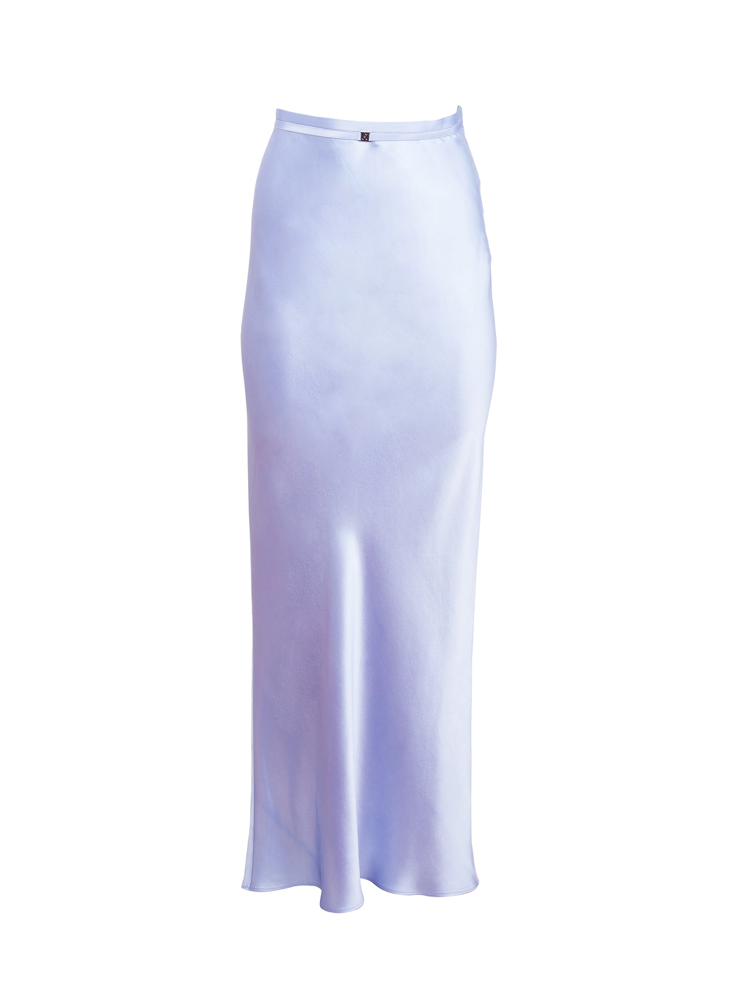Silk Bias Maxi Skirt in blue