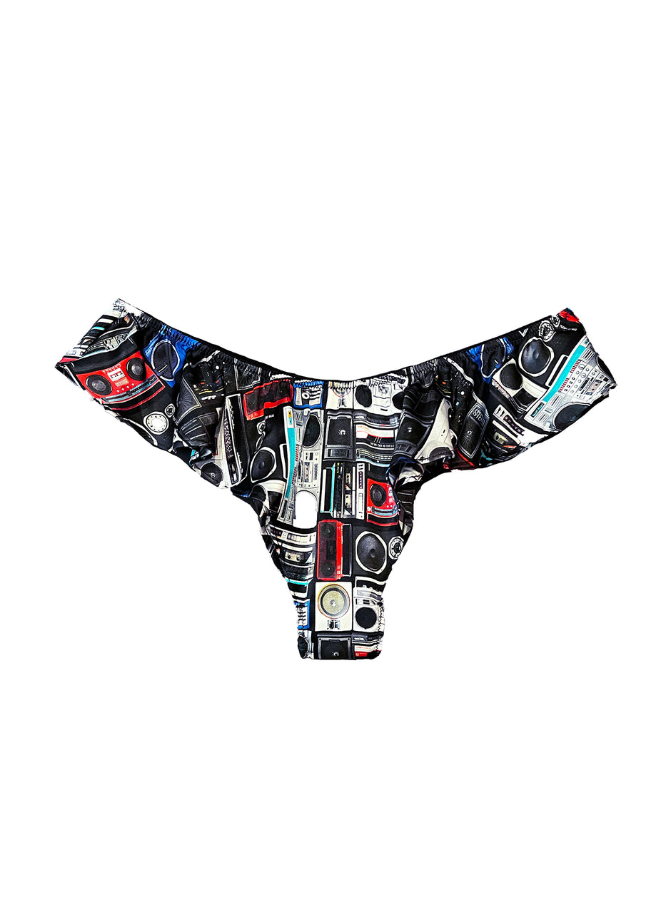 Boombox print - Luxe Flutter Panty | Fleur du Mal