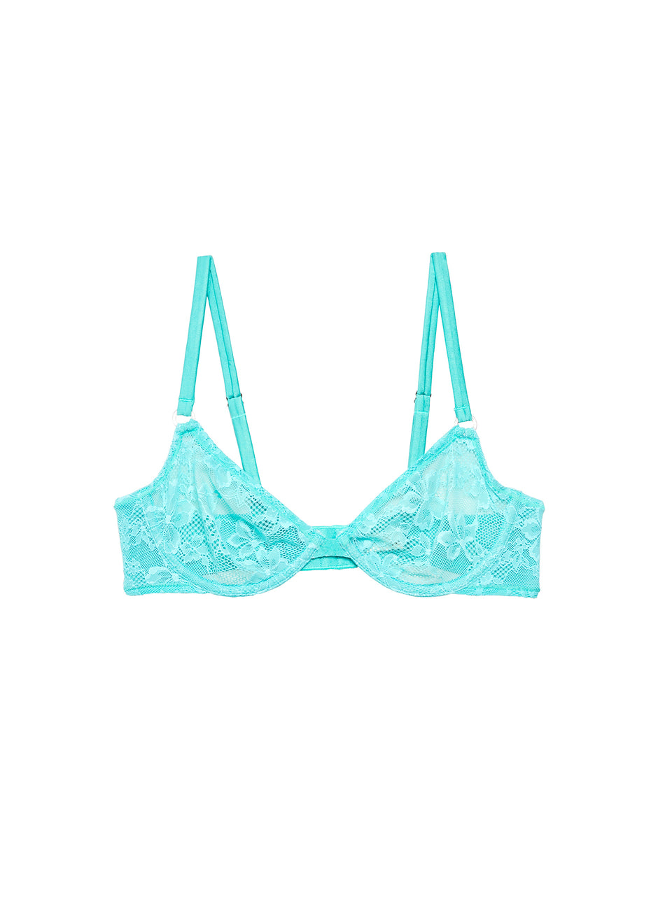 Bright jade - Le Stretch Lace Demi Bra | Fleur du Mal