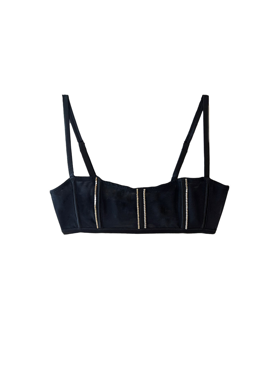 Black - Brilliant Boned Bralette | Fleur du Mal