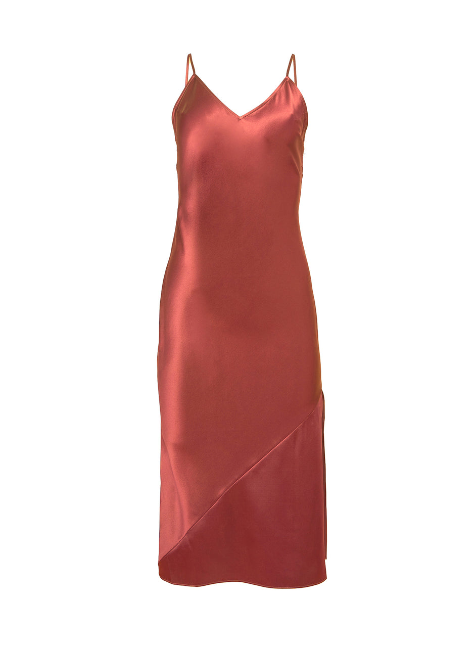 Bronze - Silk Bias Slip Dress | Fleur du Mal