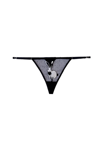 Black - Bunny V-String | Fleur du Mal