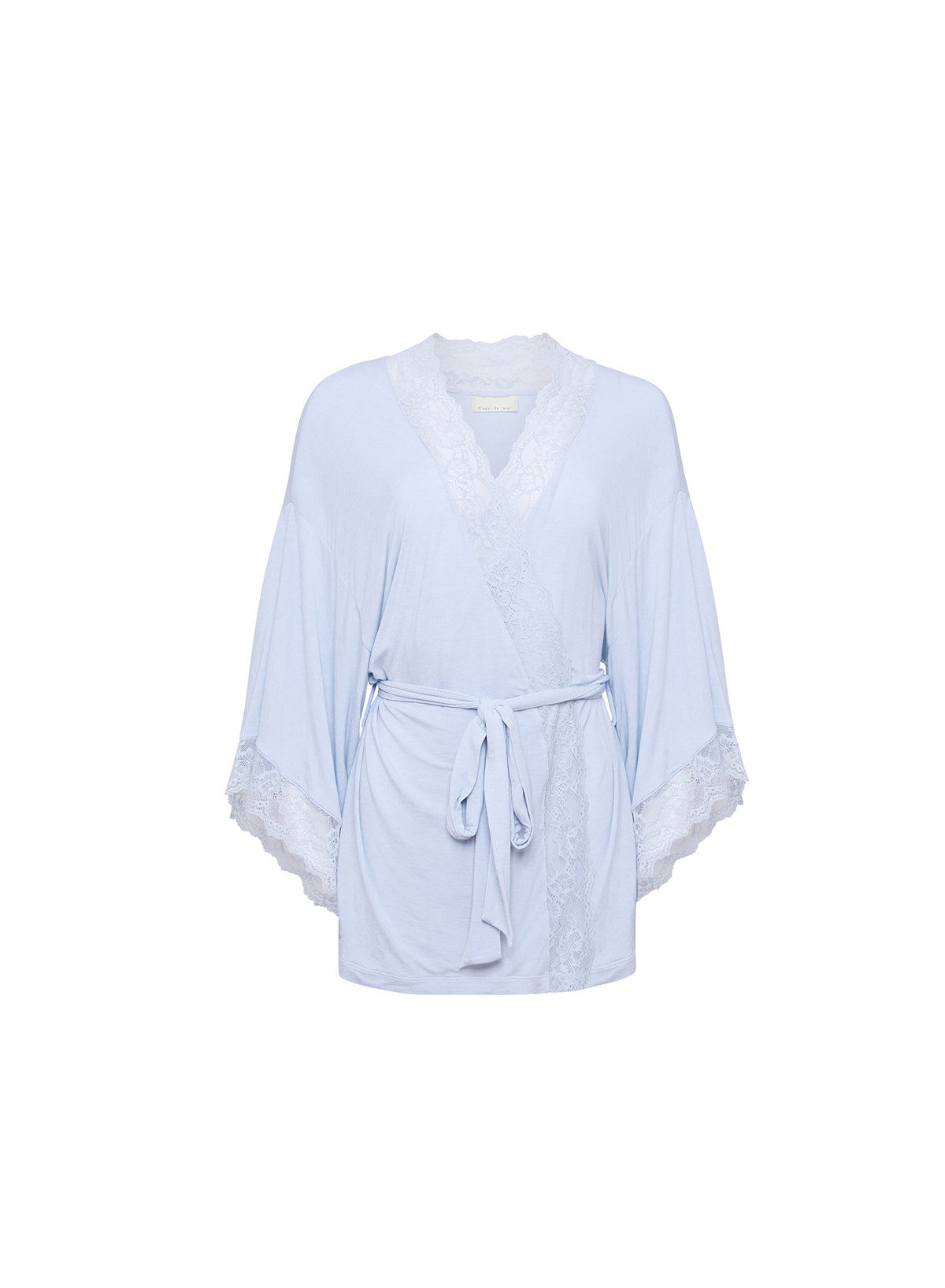 Butter Soft Lace Robe-Raindrop Blue-Fleur du Mal-flat