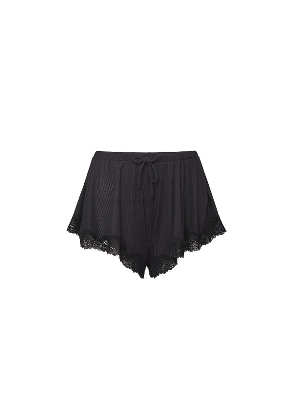 Black - Butter Rib Flutter Short | Fleur du Mal