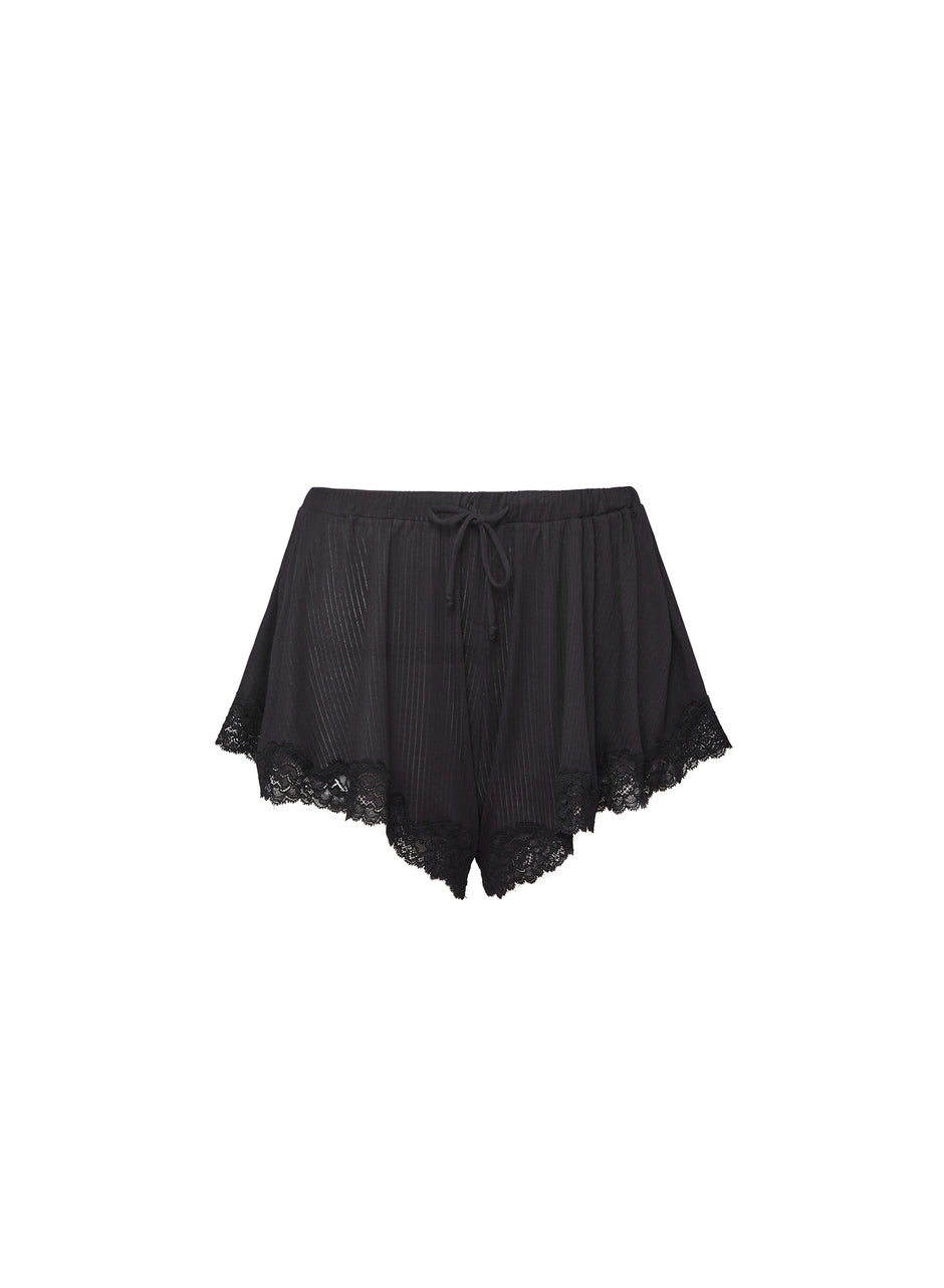 Black - Butter Rib Flutter Short | Fleur du Mal