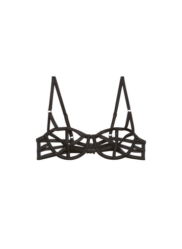Black - Caged Bra | Fleur du Mal