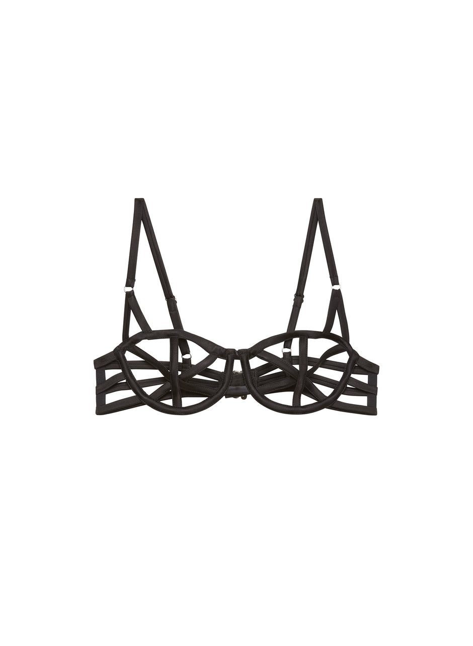 Black - Caged Bra | Fleur du Mal
