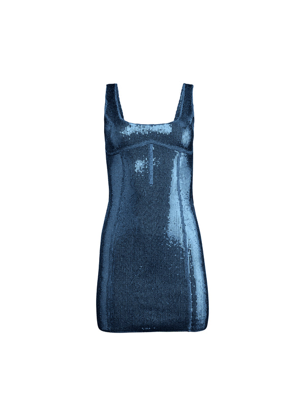 blue striped button down dress Blue Striped Button Down Dress main image 1