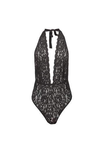 Black - Charlotte Halter Teddy | Fleur du Mal