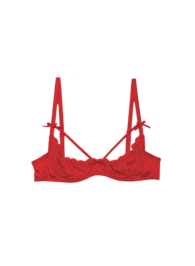 Rouge - Charlotte Peekaboo Bra | Fleur du Mal