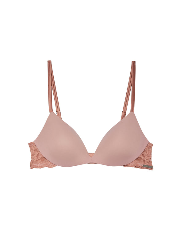 Tan - Charlotte Lace Wireless Push Up Bra | Fleur du Mal