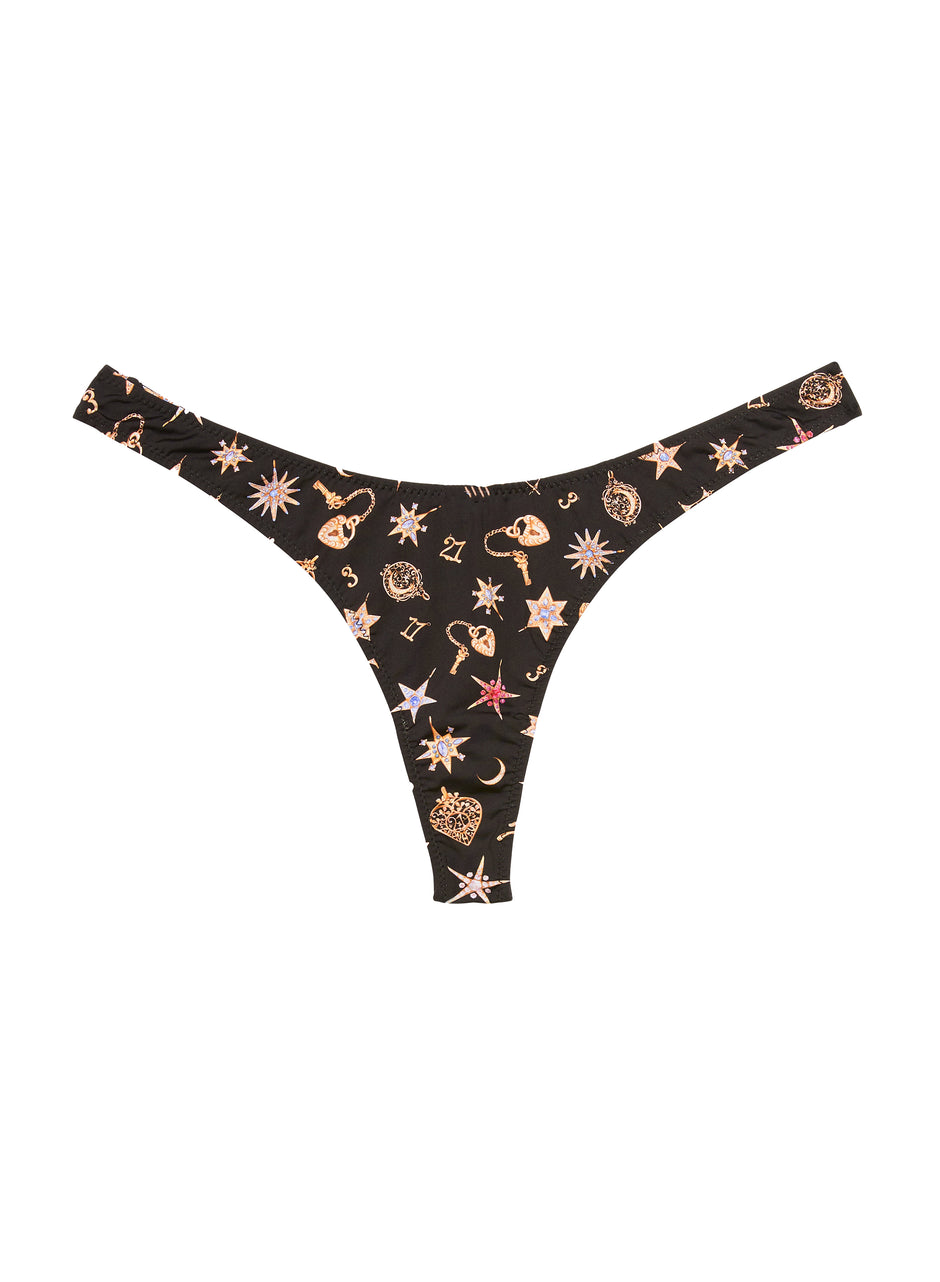 The V&A Botanical Beauty Silk Thong - For Her from The Luxe Company UK