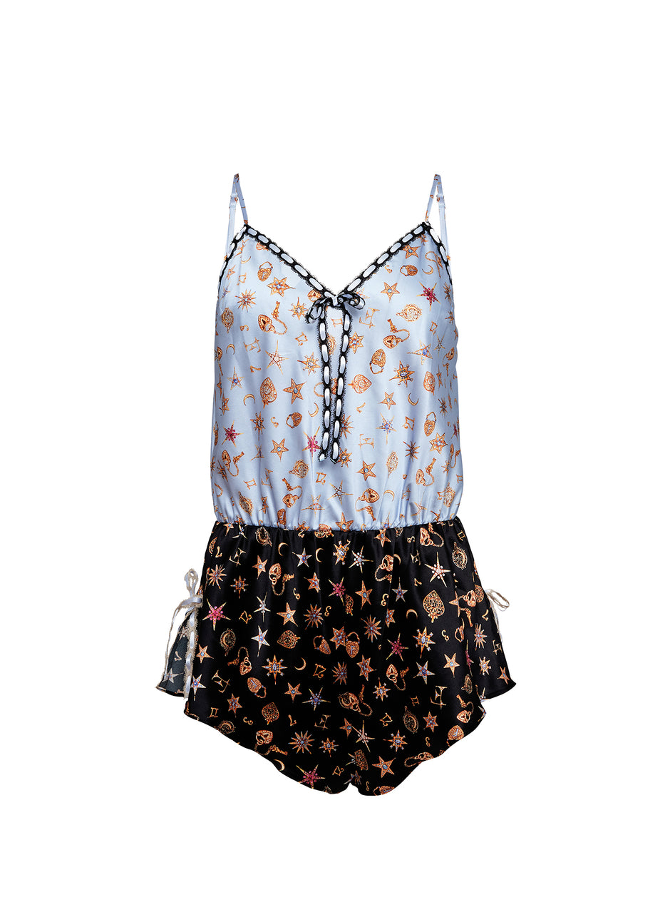 Charm print - Ribbon Silk Teddy | Fleur du Mal