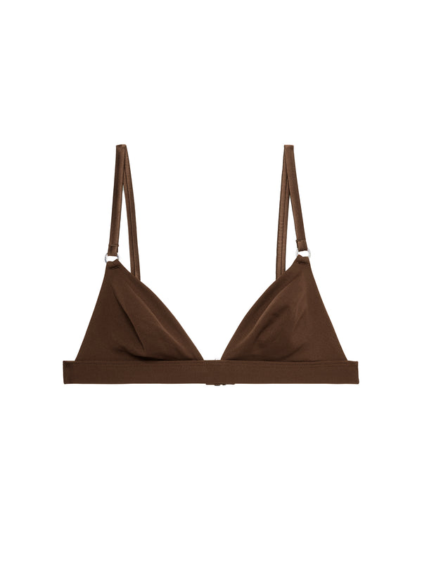 Cocoa - Le Stretch Micro Triangle Bra | Fleur du Mal