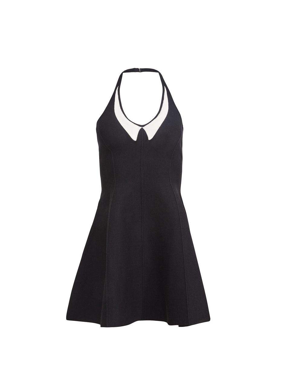 Black - Collier Flared Corset Dress | Fleur du Mal