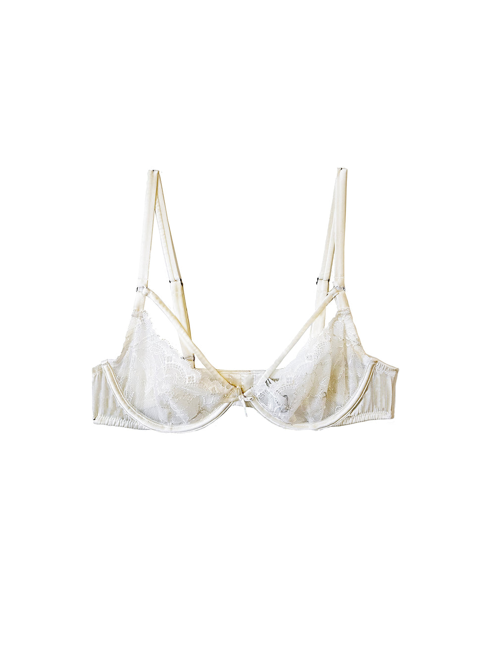 White Gardenia Lace Demi Bra | Fleur du Mal