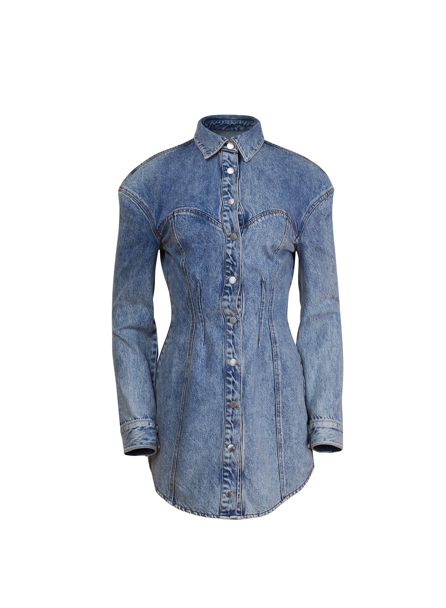 flatlay of Denim Shirt Dress