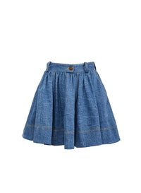 Denim Flare Skirt