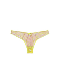 flat-Étoile Embroidery Cheeky- neon yellow-fleur du mal