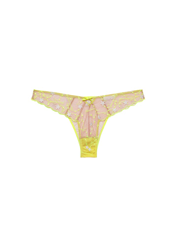 Neon yellow - Étoile Embroidery Cheeky | Fleur du Mal