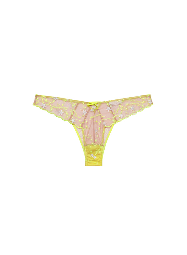 Neon yellow - Étoile Embroidery Cheeky | Fleur du Mal