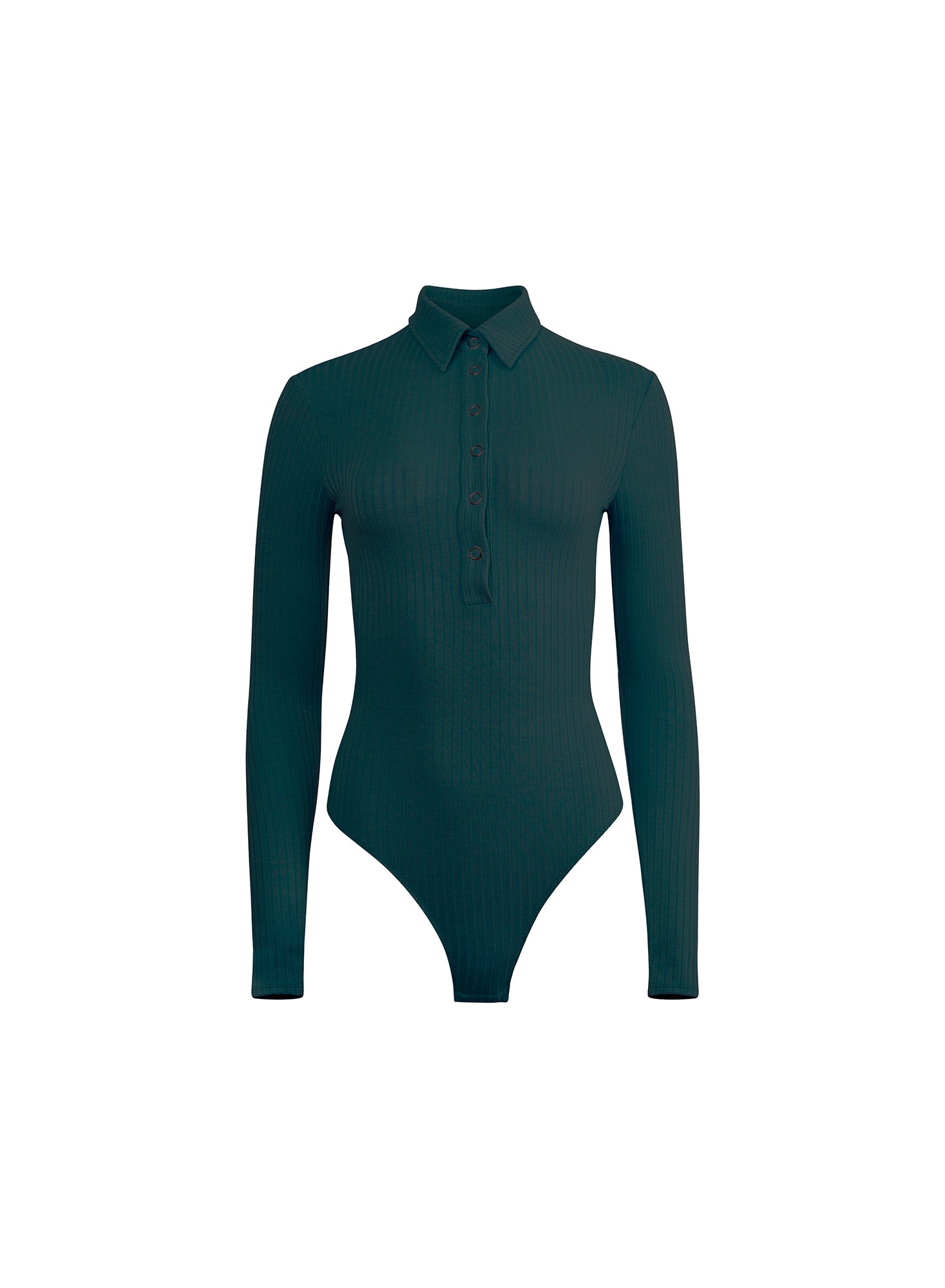 Rib Collared Bodysuit