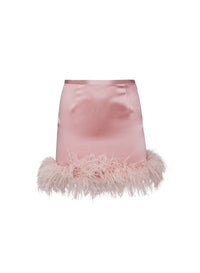 Feather Mini Skirt in rose pink- fleur du mal