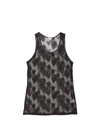 Black - Unisex Bouquet Lace Tank | Fleur du Mal