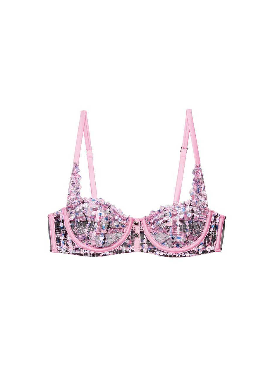 Bisou pink - Gabrielle Embroidery Balconette | Fleur du Mal