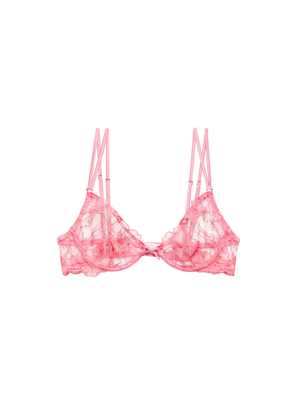 Pink cadillac - Harper Embroidery Demi Bra | Fleur du Mal