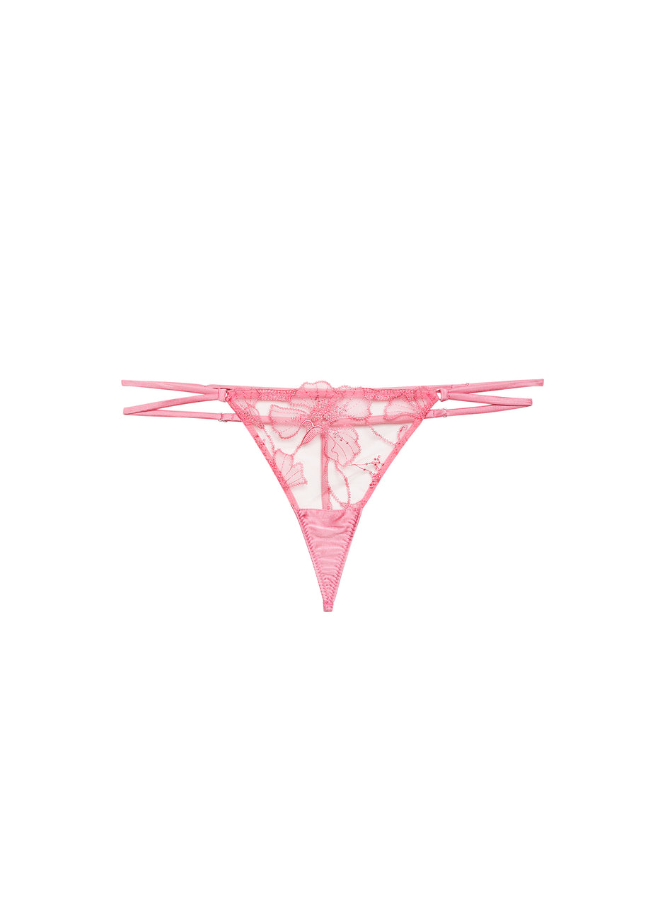 Pink cadillac - Harper Embroidery V-String | Fleur du Mal
