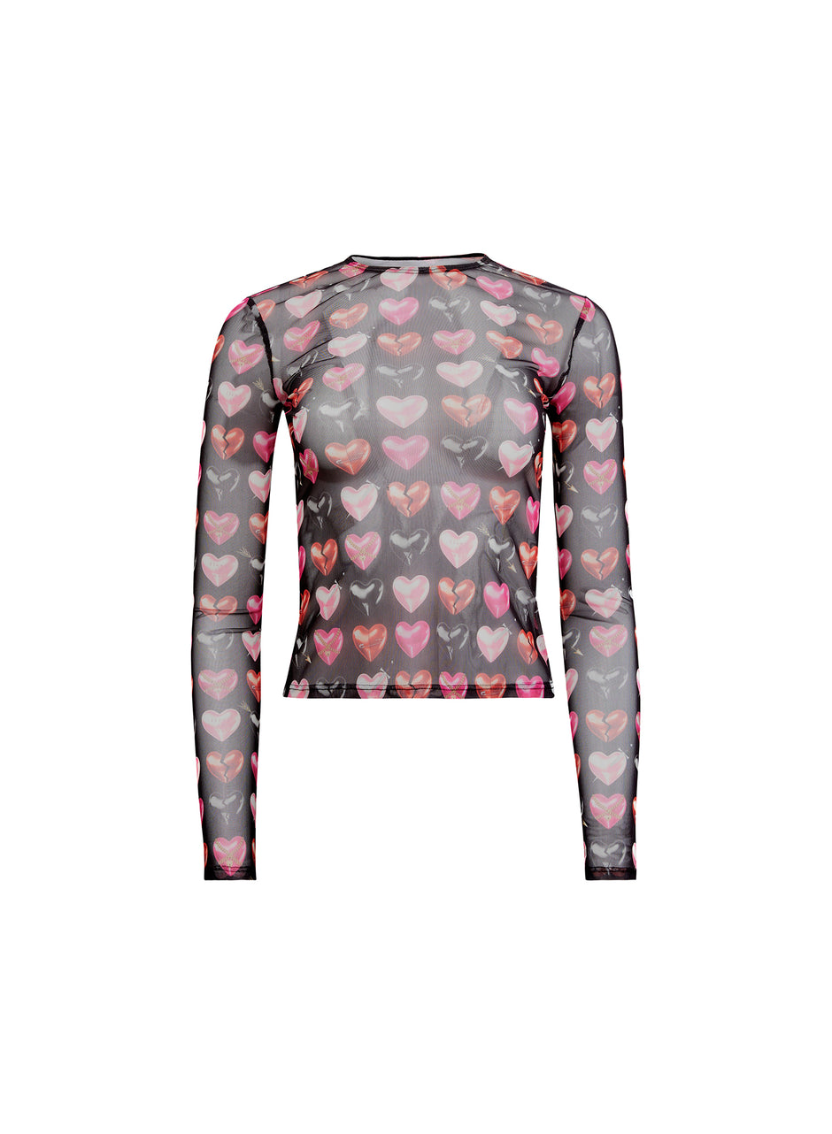 Heartbreaker print - Heartbreaker Long Sleeve Top | Fleur du Mal