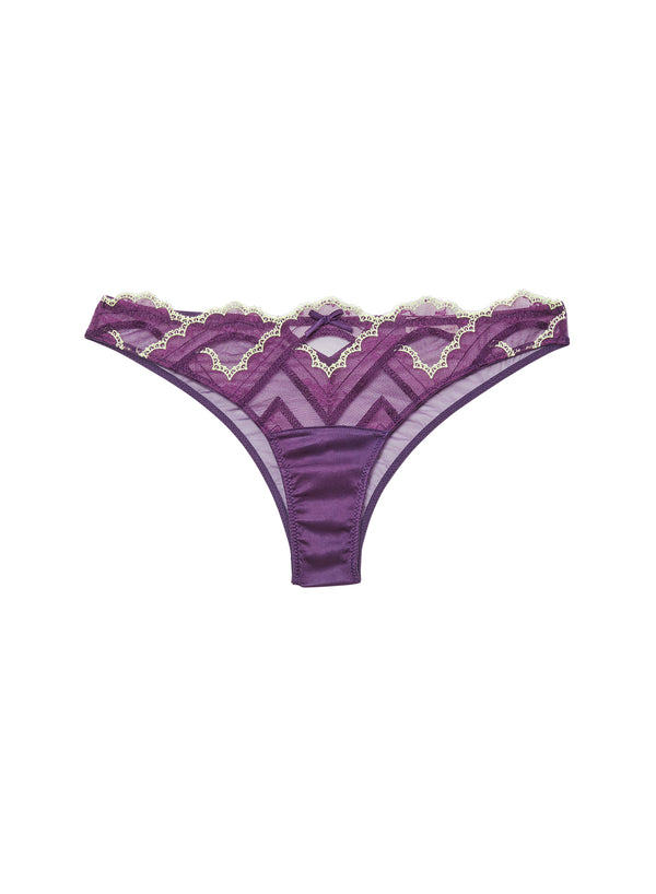 Midnight purple - Hendrix Embroidery Cheeky | Fleur du Mal