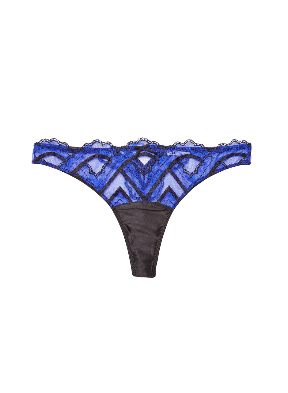 Electric blue - Hendrix Embroidery Cheeky | Fleur du Mal