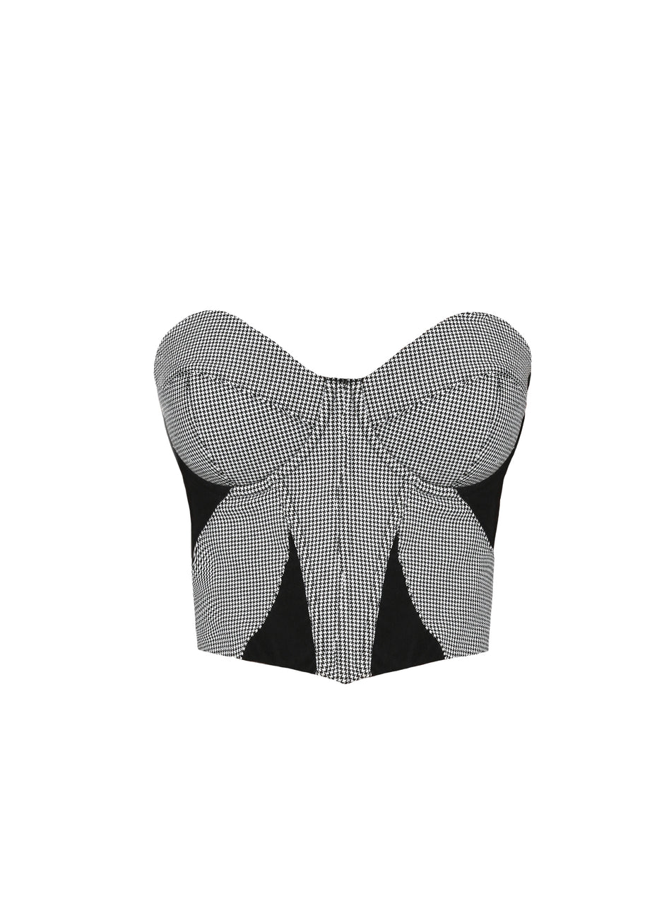 Mini houndstooth - Houndstooth Bustier | Fleur du Mal