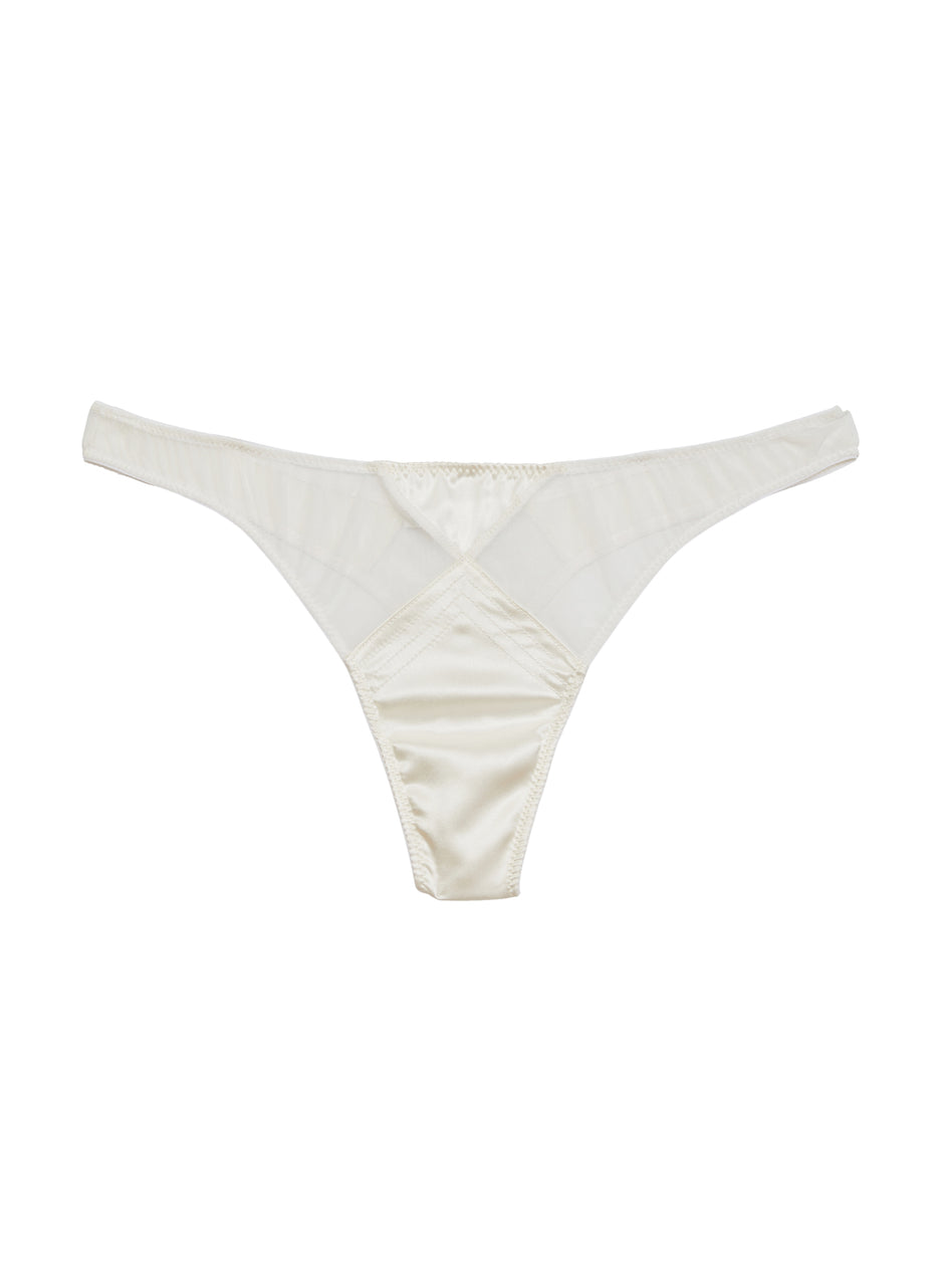 Ivory - Top Stitch Thong | Fleur du Mal