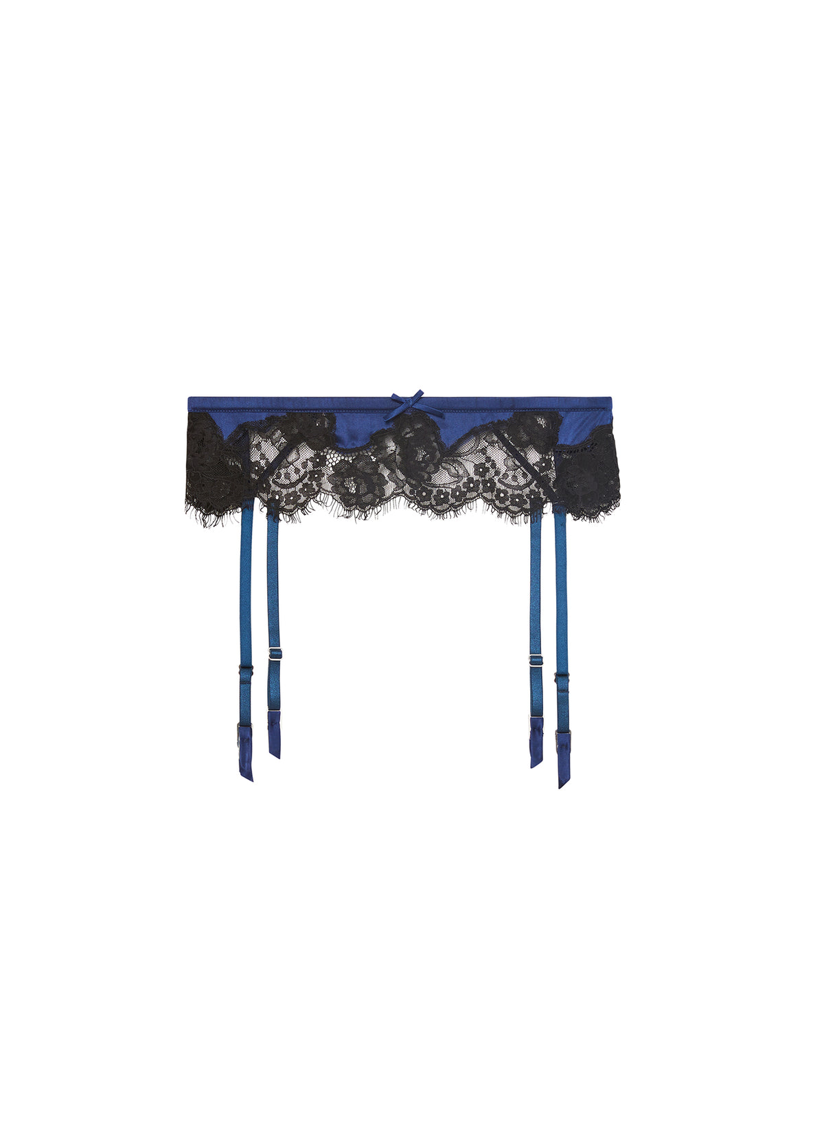 Juliet Lace Garter Belt-midnight navy-Fleur du Mal-flat